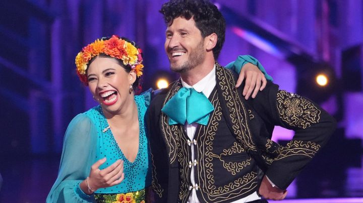 XOCHITL GOMEZ, VAL CHMERKOVSKY during Dancing with the Stars Disney100 Night
