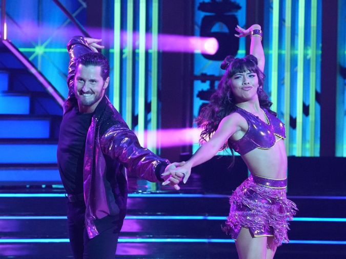 DANCING WITH THE STARS – ABC’s “Dancing With The Stars” stars Val Chmerkovsky and Xochitl Gomez (ABC/Eric McCandless)
