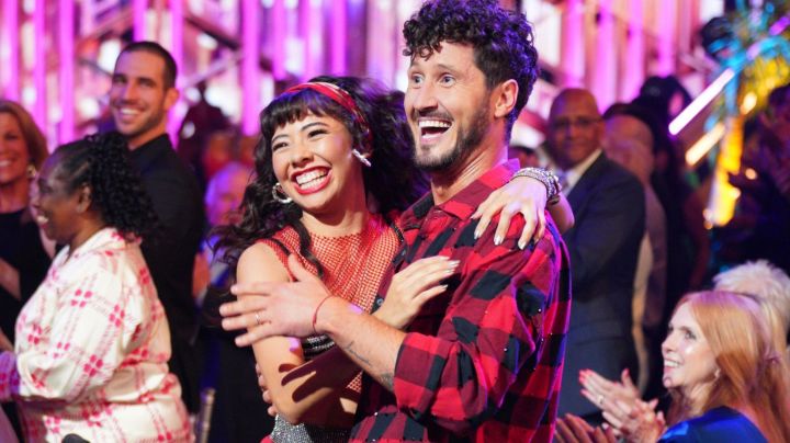 Xochitl Gomez and Val Chmerkovskiy on Dancing with the Stars "Latin Night" (ABC/Christopher Willard)