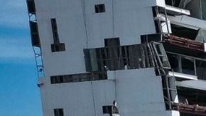 TOPSHOT - Aerial view of damages caused by the passage of Hurricane Otis in Acapulco, Guerrero State, Mexico, on October 28, 2023. The death toll from an extraordinarily powerful hurricane that blasted the Mexican resort city of Acapulco rose Saturday to 39, the Mexican government said (Photo by Rodrigo OROPEZA / AFP) (Photo by RODRIGO OROPEZA/AFP via Getty Images)