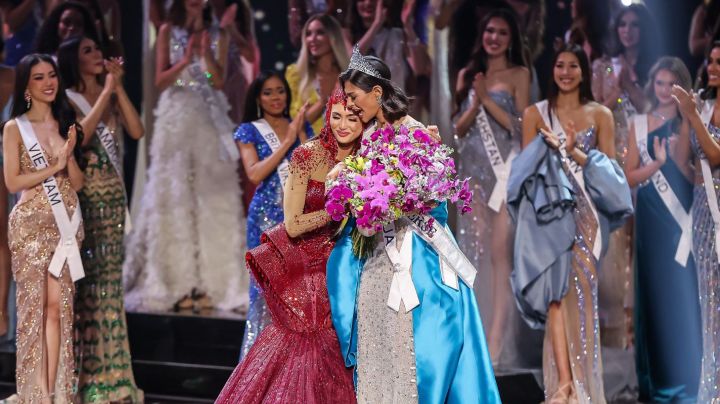 SAN SALVADOR, EL SALVADOR - NOVEMBER 18: Miss Nicaragua Sheynnis Palacios is crowned as Miss Universe 2023 during the 72nd Miss Universe Competition at Gimnasio Nacional José Adolfo Pineda on November 18, 2023 in San Salvador, El Salvador. (Photo by Hector Vivas/Getty Images)