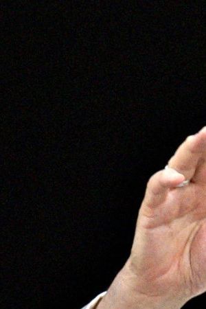 VATICAN CITY, VATICAN - NOVEMBER 01: (EDITOR NOTE: STRICTLY EDITORIAL USE ONLY - NO MERCHANDISING). Pope Francis greets pilgrims and visitors during the recitation of the midday Angelus prayer at St. Peter's Square on the Solemnity of All Saints on November 01, 2023 in Vatican City, Vatican. As war continues to rage in Gaza, Ukraine, and elsewhere, Pope Francis said he will celebrate Mass at the graves of Commonwealth soldiers in Rome. (Photo by Vatican Media via Vatican Pool/Getty Images)