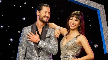 Xochitl Gomez and Val Chmerkovsky on Dancing with the Stars