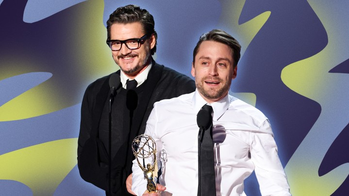 Pedro Pascal & Kieran Culkin collage