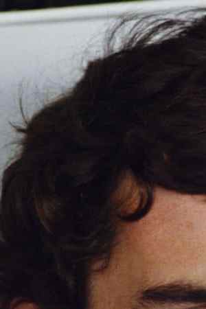 Portrait of Ayrton Senna of Brazil as he sits aboard the #1 Honda Marlboro McLaren McLaren MP4/5 Honda V10 during practice for the Hungarian Grand Prix on 12 August 1989 at the Hungaroring Circuit, Budapest, Hungary. (Photo by Pascal Rondeau/Getty Images)