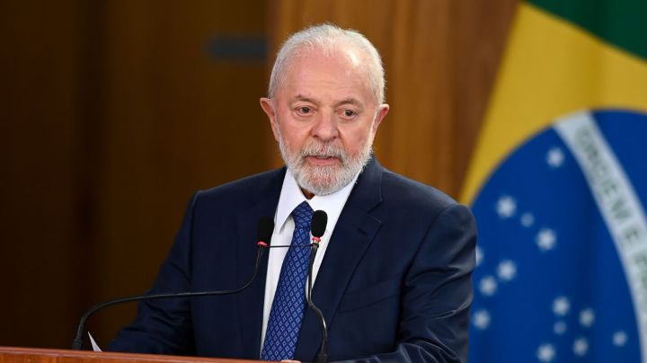 Brazil's President Luiz Inacio Lula da Silva is holding a meeting to present public bank investments in the states at the Planalto Palace in Brasilia, Brazil, on December 12, 2023. (Photo by Ton Molina/NurPhoto via Getty Images)