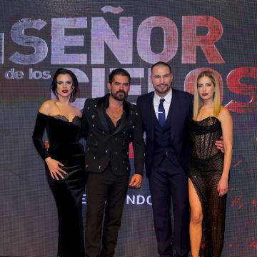 Isabella Castillo, Iván Arana, Rafael Amaya, Carmen Aub, attend the red carpet for "El Senor de los Cielos" TV Series Season 9 at Casa Abierta Monte de Piedad.