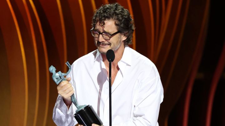 LOS ANGELES, CALIFORNIA - FEBRUARY 24: Pedro Pascal accepts the Outstanding Performance by a Male Actor in a Drama Series award for “The Last of Us’’ onstage during the 30th Annual Screen Actors Guild Awards at Shrine Auditorium and Expo Hall on February 24, 2024 in Los Angeles, California. (Photo by Matt Winkelmeyer/Getty Images)