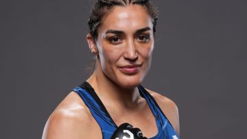 NASHVILLE, TENNESSEE - AUGUST 05: Tatiana Suarez poses for a portrait after her victory during the UFC Fight Night event at Bridgestone Arena on August 05, 2023 in Nashville, Tennessee. (Photo by Mike Roach/Zuffa LLC via Getty Images)