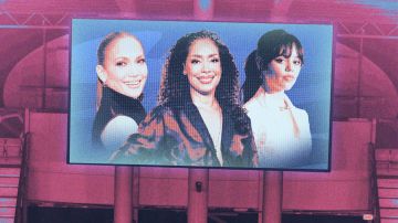 Jennifer Lopez, Gina torres, and Jenna Ortega in Super Bowl LVIII trailer