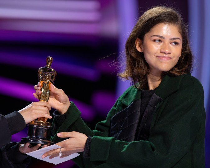 Zendaya at the 2024 Oscars rehearsal