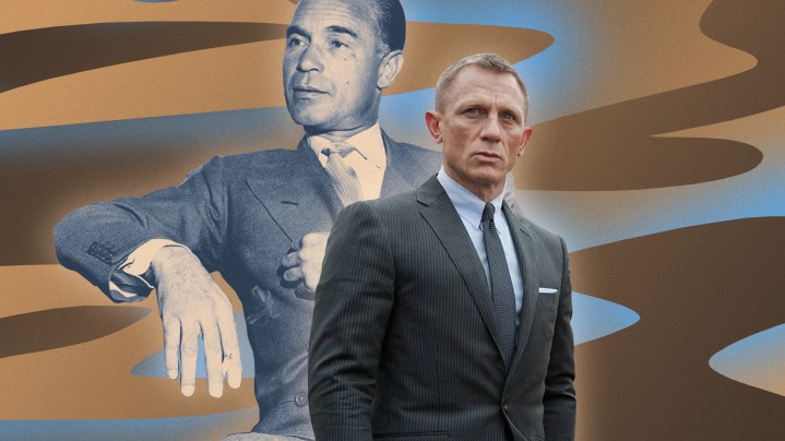 Porfirio Rubirosa and Daniel Craig in collage