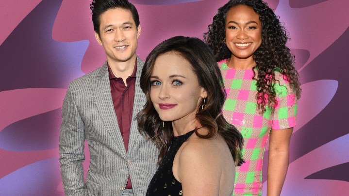 header collage featuring Harry Shum Jr, Alexis Bledel and Tatyana Ali for post about actors with Latin American roots