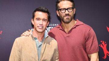 LOS ANGELES, CALIFORNIA - APRIL 29: (L-R) Rob McElhenney and Ryan Reynolds attend the FYC red carpet for FX's "Welcome to Wrexham" at Television Academy on April 29, 2023 in Los Angeles, California. (Photo by Leon Bennett/The Hollywood Reporter via Getty Images)