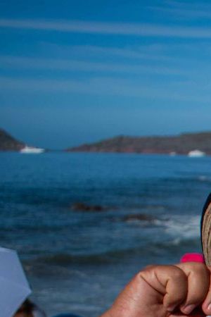 MAZATLAN, MEXICO - APRIL 08: A person watches the total solar eclipse at the beach on April 8, 2024 in Mazatlán, Mexico. Millions of people have flocked to areas across North America that are in the path of totality in order to experience a total solar eclipse. During the event, the moon will pass in between the sun and the Earth, appearing to block the sun. (Photo by Miguel Martínez Corona/ObturadorMX/Getty Images)