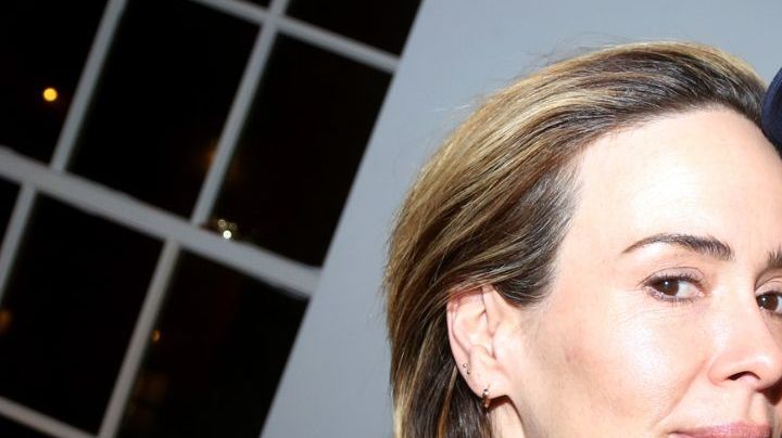 NEW YORK, NEW YORK - JANUARY 28: (EXCLUSIVE COVERAGE) Sarah Paulson and Pedro Pascal pose backstage at the hit play "Appropriate" on Broadway at The Second Stage Hayes Theater on January 28, 2024 in New York City. (Photo by Bruce Glikas/WireImage)