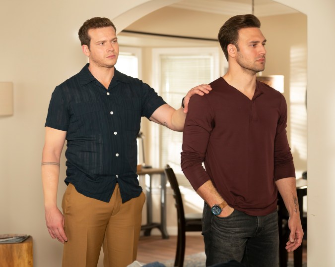 Oliver Stark and Ryan Guzman in 9-1-1