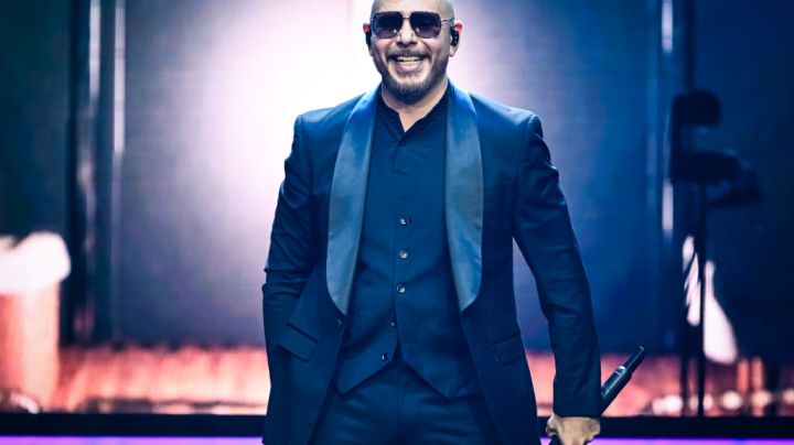 Pitbull performs during The Trilogy Tour at Bridgestone Arena on February 28, 2024.