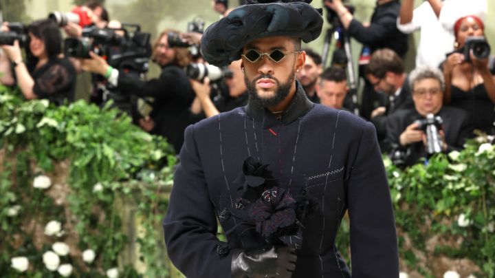NEW YORK, NEW YORK - MAY 06: Bad Bunny attends The 2024 Met Gala Celebrating "Sleeping Beauties: Reawakening Fashion" at The Metropolitan Museum of Art on May 06, 2024 in New York City. (Photo by Marleen Moise/Getty Images)