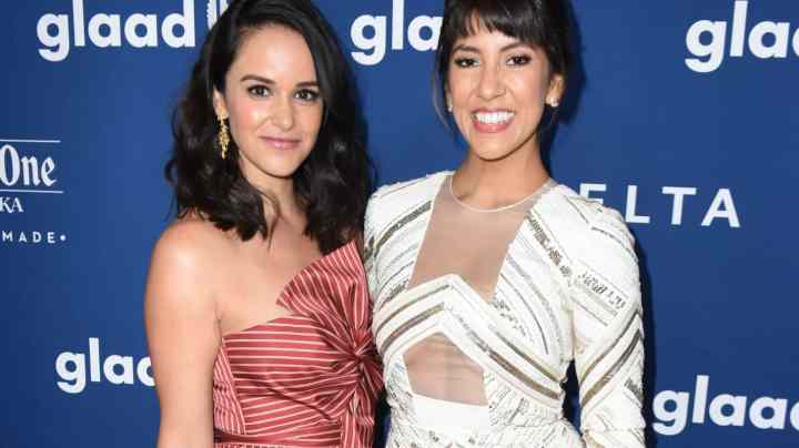 BEVERLY HILLS, CA - APRIL 12: Melissa Fumero (L) and Stephanie Beatriz attend the 29th Annual GLAAD Media Awards at The Beverly Hilton Hotel on April 12, 2018 in Beverly Hills, California. (Photo by Vivien Killilea/Getty Images for GLAAD)