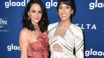 BEVERLY HILLS, CA - APRIL 12: Melissa Fumero (L) and Stephanie Beatriz attend the 29th Annual GLAAD Media Awards at The Beverly Hilton Hotel on April 12, 2018 in Beverly Hills, California. (Photo by Vivien Killilea/Getty Images for GLAAD)