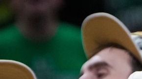Boston, MA - June 17: Boston Celtics center Al Horford celebrates after winning Game 5 of the 2024 NBA Finals. (Photo by Barry Chin/The Boston Globe via Getty Images)