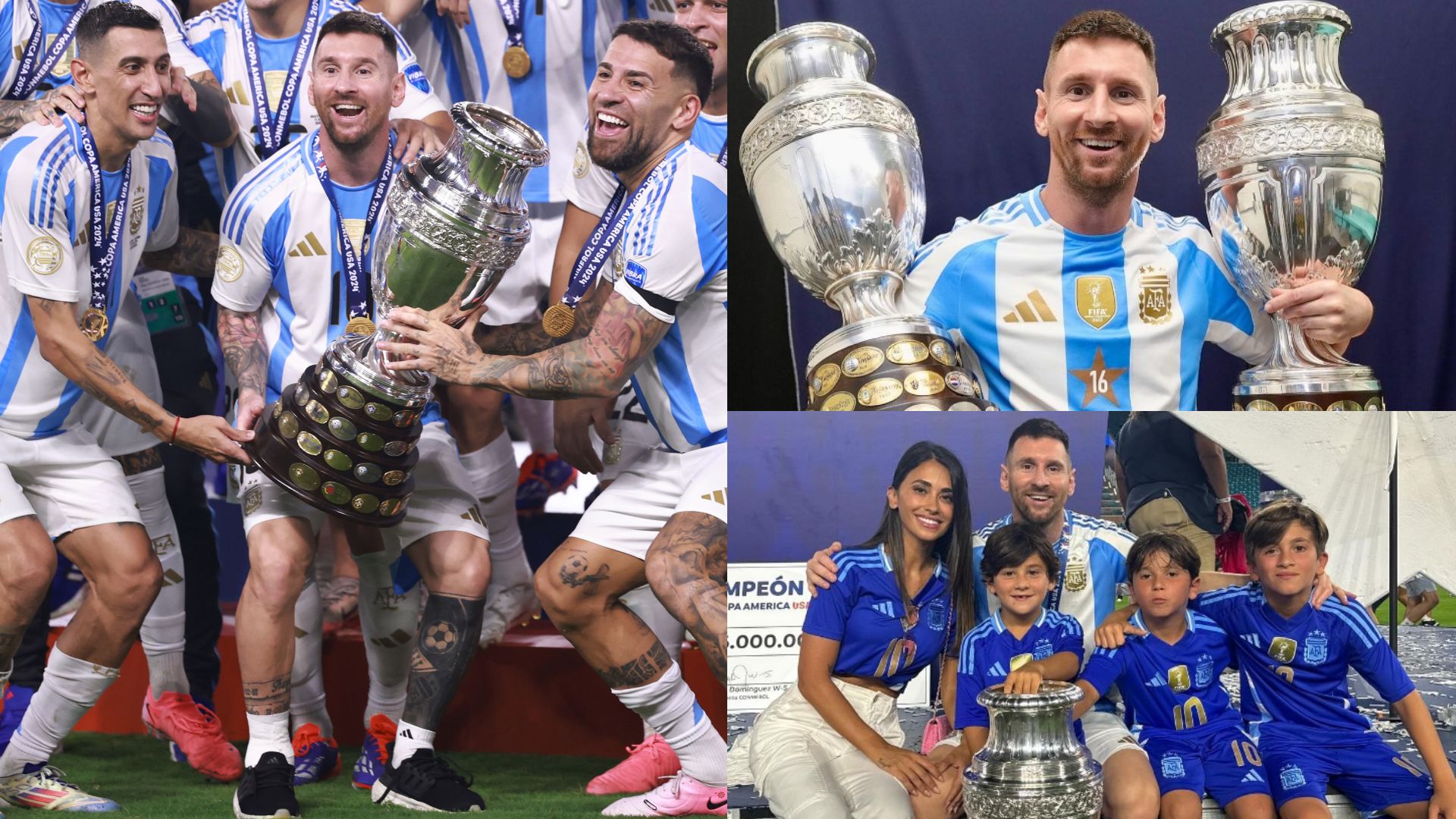 Lionel Messi Celebrates 2024 Copa América Win With Wife Antonela ...