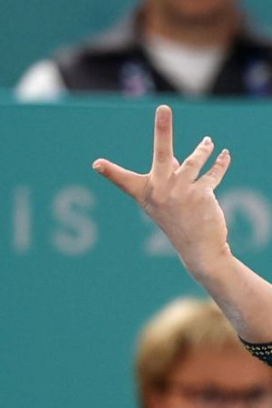 PARIS, FRANCE - JULY 30: Flavia Saraiva of Team Brazil competes on the Floor during the Artistic Gymnastics Women's Team Final on day four of the Olympic Games Paris 2024 at Bercy Arena on July 30, 2024 in Paris, France. (Photo by Jamie Squire/Getty Images)