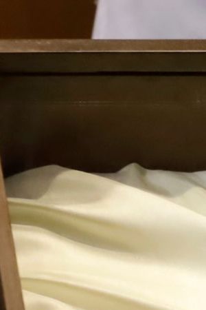 September 12, 2023, Mexico City, Mexico: A specimen known as the Nazca Mummy is displayed at the Mexico Public Hearing on Unidentified Anomalous Phenomena in the Chamber of Deputies in Mexico City. (Photo by Luis Barron / Eyepix Group). (Photo credit should read Luis Barron / Eyepix Group/Future Publishing via Getty Images)