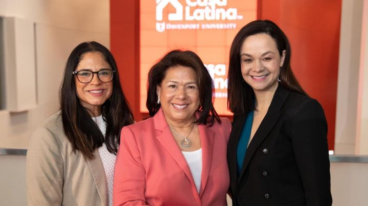 Monica Mendez, Ana Ramirez-Saenz, and Evelyn Gonzalez for Casa Latina press conference