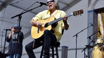 NEW ORLEANS, LOUISIANA - APRIL 30: Jose Feliciano performs during the 2022 New Orleans Jazz & Heritage festival at Fair Grounds Race Course on April 30, 2022 in New Orleans, Louisiana. (Photo by Tim Mosenfelder/WireImage)