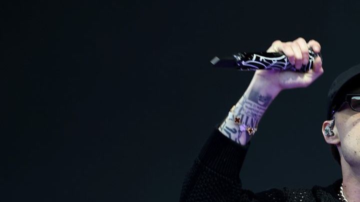 NEW YORK, NEW YORK - JUNE 09: Peso Pluma performs during the 2024 Governors Ball at Flushing Meadows Corona Park on June 09, 2024 in New York City. (Photo by Marleen Moise/Getty Images)