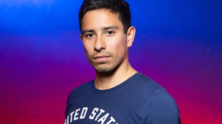NEW YORK, NEW YORK - APRIL 16: Breaking athlete Victor Montalvo poses for a portrait during the 2024 Team USA Media Summit at Marriott Marquis Hotel on April 16, 2024 in New York City. (Photo by Mike Coppola/Getty Images)