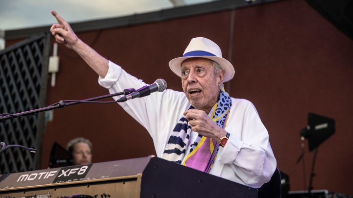 LAGUNA BEACH, CALIFORNIA - AUGUST 26: Sergio Mendes performs at the Festival Of Arts And Pageant Of The Masters' "A Night Of Magic" Fundraising Gala at Festival of Arts of Laguna Beach on August 26, 2023 in Laguna Beach, California. (Photo by Harmony Gerber/Getty Images)