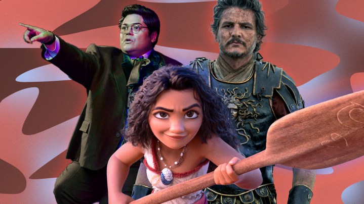 Harvey Guillén in What We Do in the Shadows, Moana 2, and Pedro Pascal in Gladiator II
