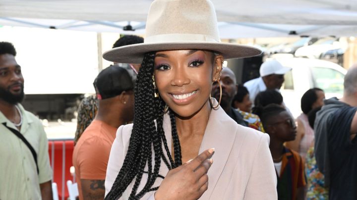Brandy Norwood at the star ceremony where Jenifer Lewis is honored with a star on the Hollywood Walk of Fame in Los Angeles, California on July 15, 2022. (Photo by Michael Buckner/Variety/Penske Media via Getty Images)