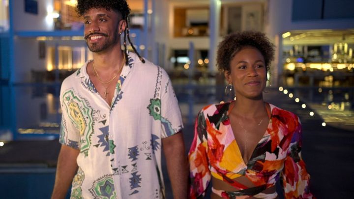 Love Is Blind. (L to R) Ramses Prashad, Marrisa George in episode 705 of Love Is Blind. Cr. Courtesy of Netflix © 2024