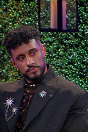 Love Is Blind season 7 reunion (L to R) Ramses Prashad, Nick Dorka, Garrett Joseman, Taylor Krause in episode 713 of Love Is Blind. Cr. Courtesy of Netflix © 2024