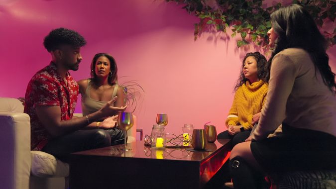 Love Is Blind. (L to R) Ramses Prashad, Marrisa George in episode 708 of Love Is Blind. Cr. Courtesy of Netflix © 2024