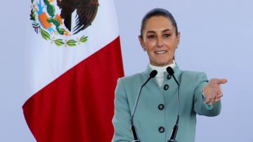 XOCHIMILCO, MEXICO - NOVEMBER 25: President of Mexico Claudia Sheinbaum Pardo speaks during an event on the human right to water on November 25, 2024 in Xochimilco, Mexico. (Photo by Emmanuel Rosas/ObturadorMX/Getty Images)