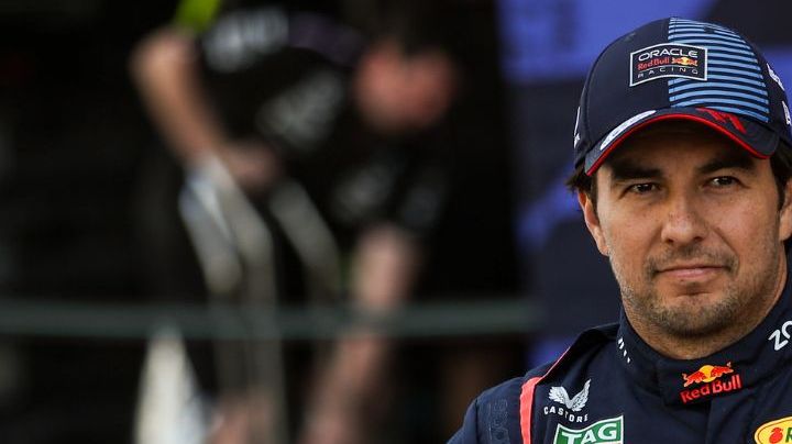 Sergio Pérez of Red Bull Racing RB20 poses for a portrait during the F1 Grand Prix of Abu Dhabi at Yas Marina Circuit in Abu Dhabi, United Arab Emirates, on December 5, 2024. (Photo by Gongora/NurPhoto via Getty Images)