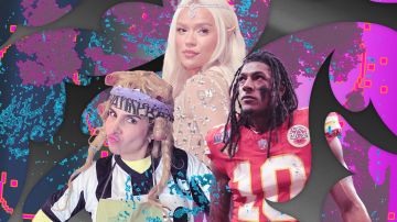 Karla Panini, Karol G, and Isiah Pacheco in viral moments of 2024 collage