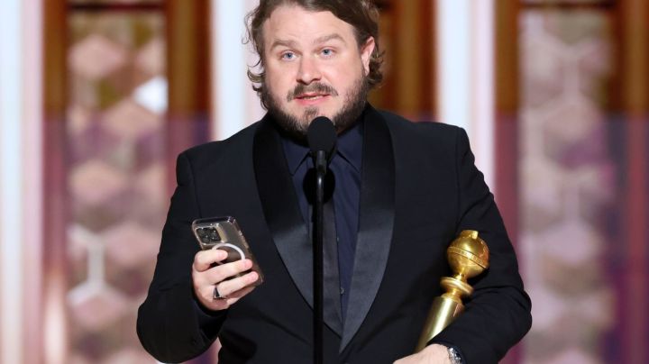 Brady Corbet wins Best Director for "The Brutalist" during the 82nd Annual Golden Globes held at The Beverly Hilton on January 05, 2025 in Beverly Hills, California. (Photo by Rich Polk/GG2025/Penske Media via Getty Images)