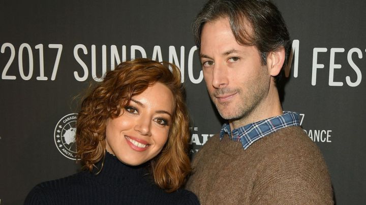 PARK CITY, UT - JANUARY 19: Actress Aubrey Plaza (L) and director Jeff Baena attend "The Little Hours" premiere during day 1 of the 2017 Sundance Film Festival at Library Center Theater on January 19, 2017 in Park City, Utah. (Photo by George Pimentel/Getty Images for Sundance Film Festival)