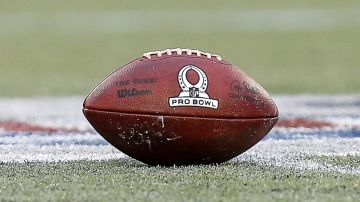 ORLANDO, FL - JANUARY 28: A general view of the "Duke" Wilson Official NFL football at mid-field with the NFL Pro Bowl Logo on it during the game at Camping World Stadium on January 28, 2018 in Orlando, Florida. The AFC defeated the NFC 24 to 23. (Photo by Don Juan Moore/Getty Images)