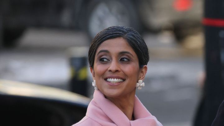 WASHINGTON, DC - JANUARY 20: Usha Vance and Vice President-elect, U.S. Sen. J.D. Vance (R-OH) arrive for service at St. John's Church as part of Inauguration ceremonies on January 20, 2025 in Washington, DC. Donald Trump takes office for his second term as the 47th president of the United States. (Photo by Scott Olson/Getty Images)