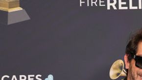 LOS ANGELES, CALIFORNIA - FEBRUARY 02: (L-R) Alejandro Abeijón, Alberto Montenegro, Antonio Casas, and Andrés Story of Rawayana winners of the Best Latin Rock or Alternative Album for “¿Quién trae las cornetas?”, poses in the press room during the 67th Annual GRAMMY Awards at Crypto.com Arena on February 02, 2025 in Los Angeles, California.  (Photo by Monica Schipper/Getty Images for The Recording Academy)