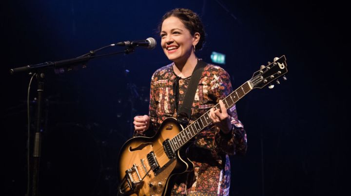 PARIS, FRANCE - FEBRUARY 13: Natalia Lafourcade performs at Le Bataclan on February 13, 2018 in Paris, France. (Photo by David Wolff - Patrick/Redferns )