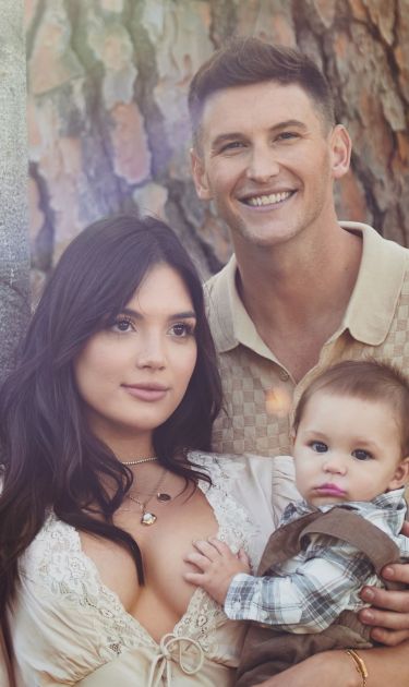 Giannina Gibelli and Blake Horstmann with their son Heath