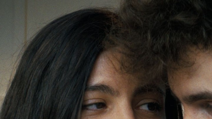 Timothée Chalamet and Monica Barbaro in A COMPLETE UNKNOWN. Photo Courtesy of Searchlight Pictures. © 2024 Searchlight Pictures All Rights Reserved.